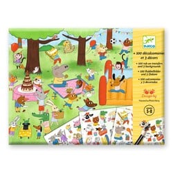 Djeco | + 100 Transferstickers En 3 Grote decors Het Is Feest!