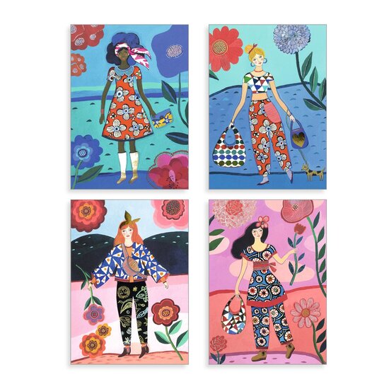 Djeco Djeco | Collages avec motifs WAX-Trend