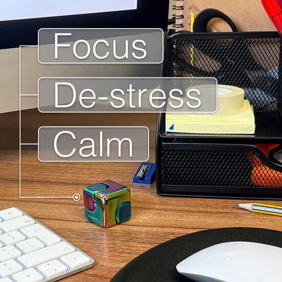 Bopster Bopster | Fidget Cube Spinner Multicoloured Metallic