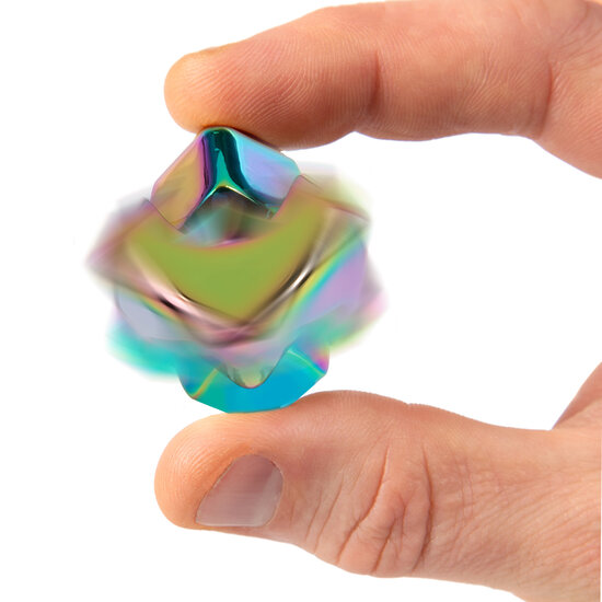 Bopster Bopster | Fidget Cube Spinner Multicoloured Metallic