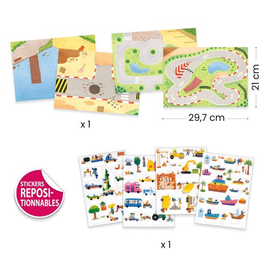 Djeco Djeco | Stickers to Stand Up - Vehicles