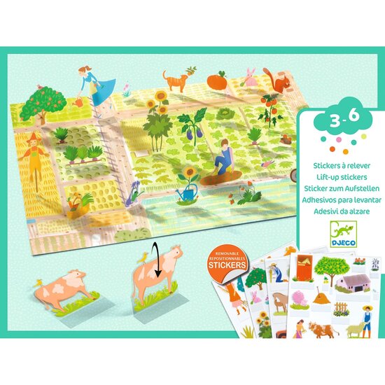 Djeco Djeco | Aufstellbare Aufkleber – Bauernhof