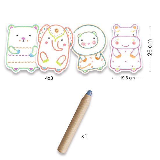 Djeco Djeco | Colour Reveal Pictures Wild Animals