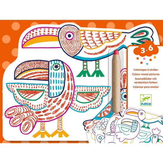 Djeco Djeco | Couleurs Révéler Images Familles d'animaux sauvages