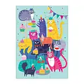 Mudpuppy Mudpuppy | Wenskaart Cat Party Puzzel