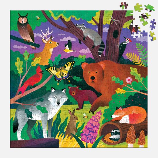 Mudpuppy Mudpuppy |  Glow-In-the-Dark puzzel Fores Illuminated 500pcs