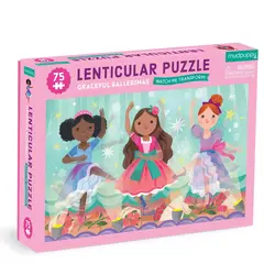 Mudpuppy | Anmutige Ballerinas 75-teiliges Lentikular-Puzzle