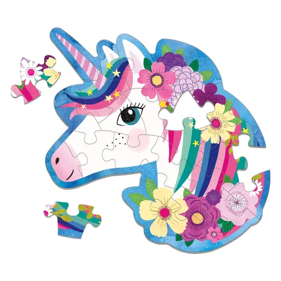 Mudpuppy Mudpuppy | Mini puzzle 24 pièces en forme de licorne