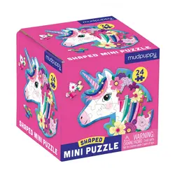 Mudpuppy | Einhorn 24-teiliges Mini-Puzzle in Form