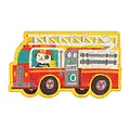 Mudpuppy Mudpuppy | Firetruck 24 Piece Shaped Mini Puzzle