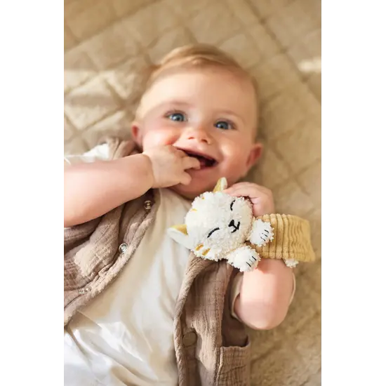 Jollein Jollein | Tiny Park Charlie Cat wrist rattle