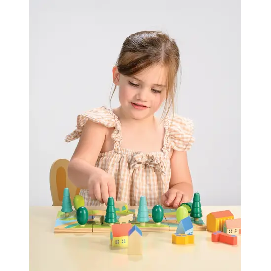 Mentari Mentari | Puzzel Tiny Town Hout