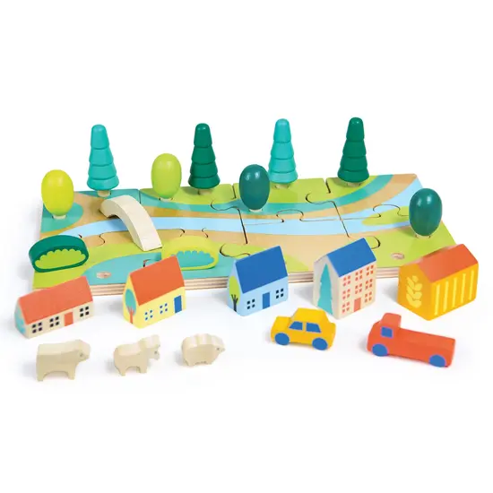 Mentari Mentari | Puzzel Tiny Town Hout