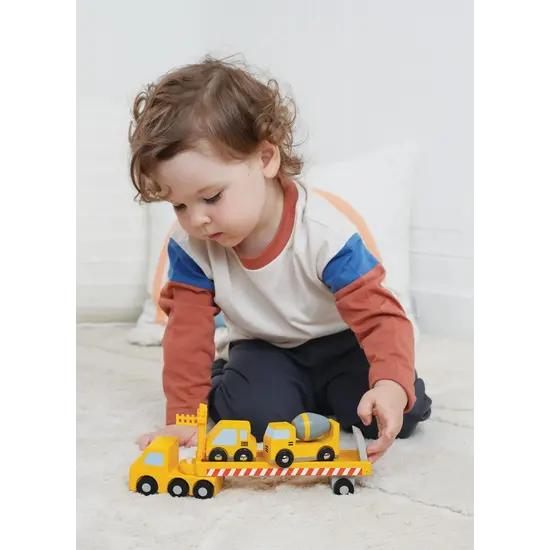 Mentari Mentari | Spielset Transporter für Baufahrzeuge