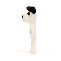 Jellycat Jellycat | Bashful Black & Cream Puppy Ring Rattle