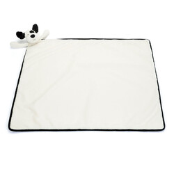 Jellycat | Bashful Black & Cream Puppy Blankie