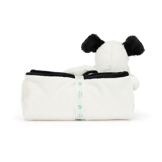 Jellycat Jellycat | Bashful Black & Cream Puppy Blankie