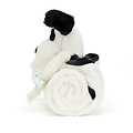 Jellycat Jellycat | Bashful Black & Cream Puppy Blankie