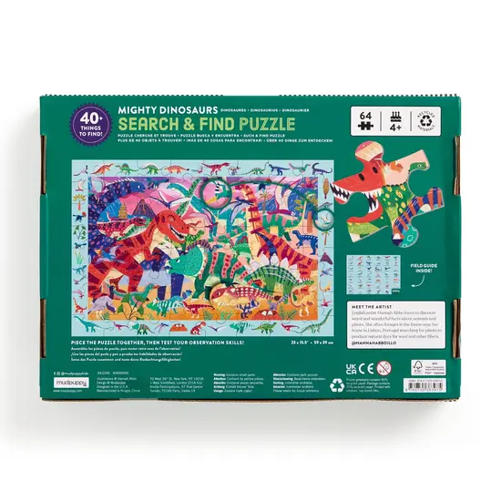 Mudpuppy Mudpuppy | Zoek En Vind Puzzel Machtige Dinosaurus 64 Stuks