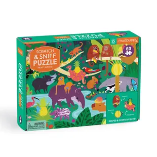 Mudpuppy | Kratz- und Riechpuzzle Fruity Jungle 60 Teile