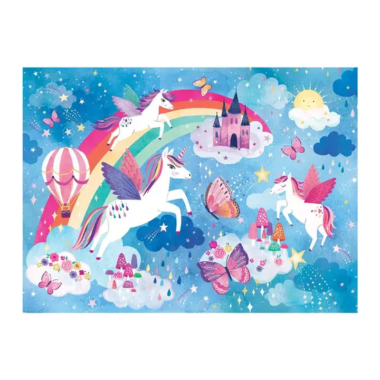 Mudpuppy Mudpuppy | Puzzle à gratter et à sentir Licorne Rêves 60 pièces