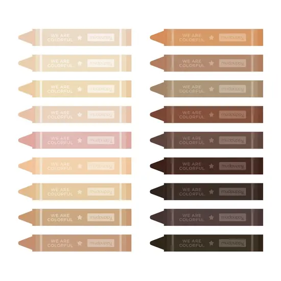 Mudpuppy Mudpuppy | Skin Colour Chalk Set We Are Colourful