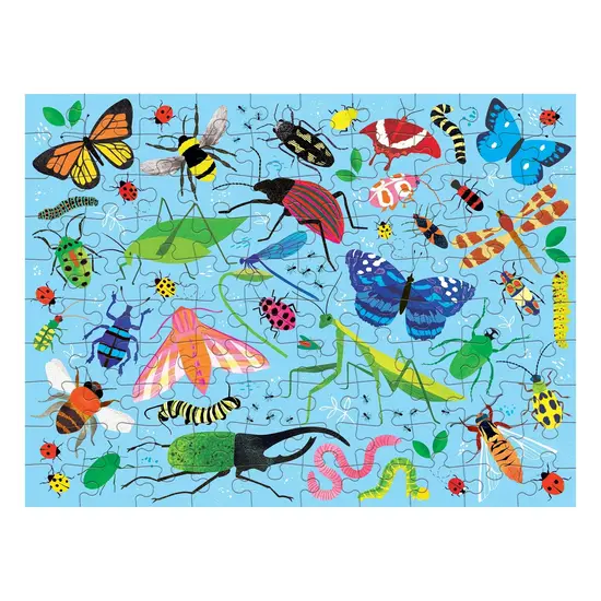 Mudpuppy Mudpuppy | Dubbelzijdige Puzzel Insecten & Vogels 100 Stuks