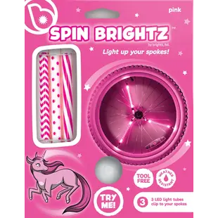 Brightz | Spin Brightz  Tube lumineux à rayons, motif rose pâle