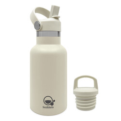 Smikkels | Thermos Drinking Bottle Stainless Steel White 350ml
