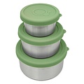 Smikkels Smikkels | Voedselpotten RVS 110/220/400ml Groen 3-pack