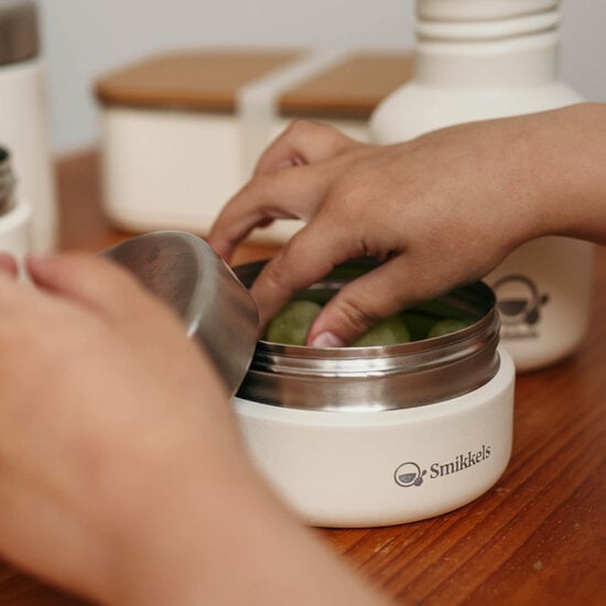 Smikkels Smikkels | Contenant alimentaire en acier inoxydable blanc 280 ml