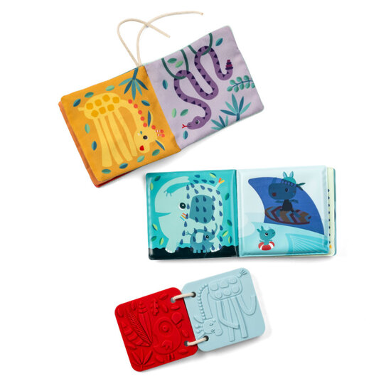 Lilliputiens Lilliputiens | Jack 3 sensorische Boeken Voor Baby's  Jungle