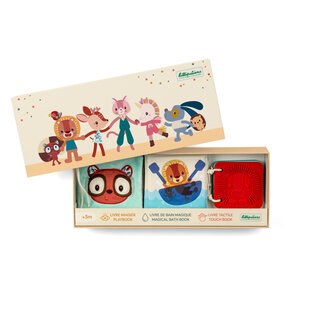 Lilliputiens | Jack 3 livres sensoriels pour bébés Jungle