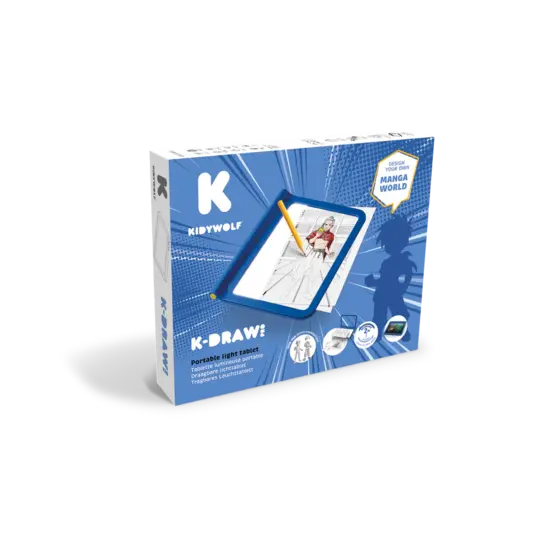 Kidywolf Kidywolf | Kidydraw - Pro Lighted Drawing Board Blue  Manga