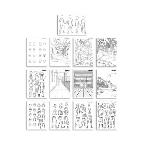 Kidywolf Kidywolf | Kidydraw - Tableau lumineux Pro Bleu  Manga