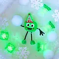 Glo Pals Glo Pals | Badespielzeug Light Up Cubes Christmas Pal Limited Edition 1 Figur + 2 Würfel Grün +36M