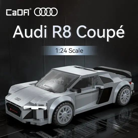 CaDA CaDA | 1:24 Car Series - Audi R8 Coupé  2019 199 Pieces Scale 1:24