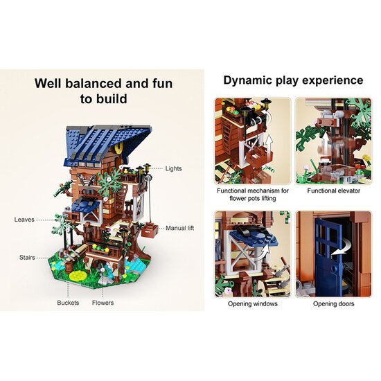 CaDA CaDA | Building Series - Four Seasons Story Tree House 1155 Stuks