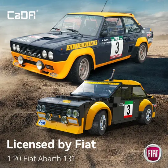 CaDA CaDA | 1:20 Smart Chassis - Fiat Abarth 131 216 Pieces Scale 1:20