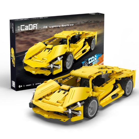 CaDA CaDA | Pull Back Series - Lightning Sport Car 357 pièces Échelle 1:18