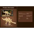 CaDA CaDA | Creative Series - Dinosaur Fossils Stegosaurus 297 pièces
