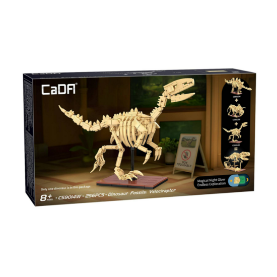 CaDA CaDA | Creative Series - Dinosaur Fossils Velociraptor 256 Stuks
