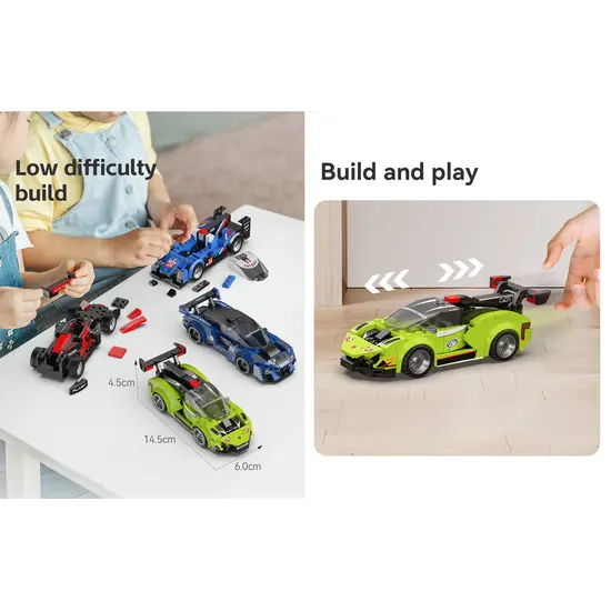 CaDA CaDA | 1:32 Car Series - Velocity Hurricane 165 pièces Échelle 1:32