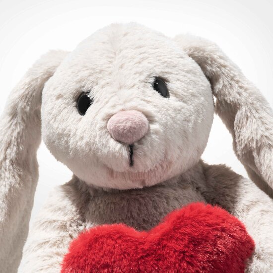 Steiff Steiff | Hoppie Rabbit Love 16 cm Light Grey