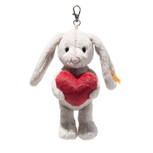 Steiff | Pendant Hoppie rabbit Love, 15 cm Light Grey