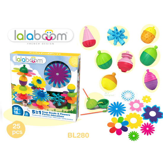Lalaboom Lalaboom | Perlenset mit Blumen, 25 Stück