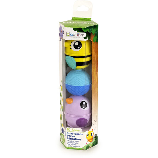 Lalaboom Lalaboom | Set of Animals with Purple Bird, 6 Pieces