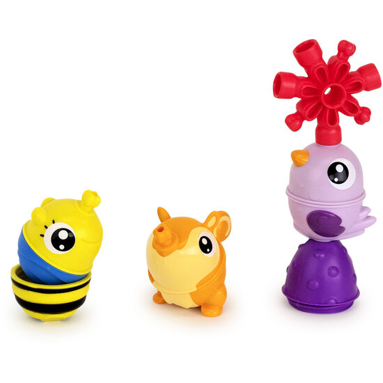 Lalaboom Lalaboom | Set Tiere mit lila Vogel, 6 Stück