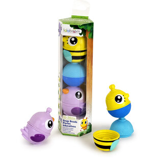 Lalaboom | Set Dieren Bij En Paarse Vogel 6 Stuks