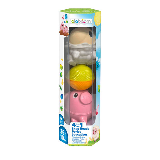 Lalaboom Lalaboom | Set of Animals: Sheep and Pig, 6 Pieces